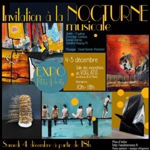 Nocturne musicale de l’exposition “petits Formats” à Voglans, Salle des Expositions de Voglans.