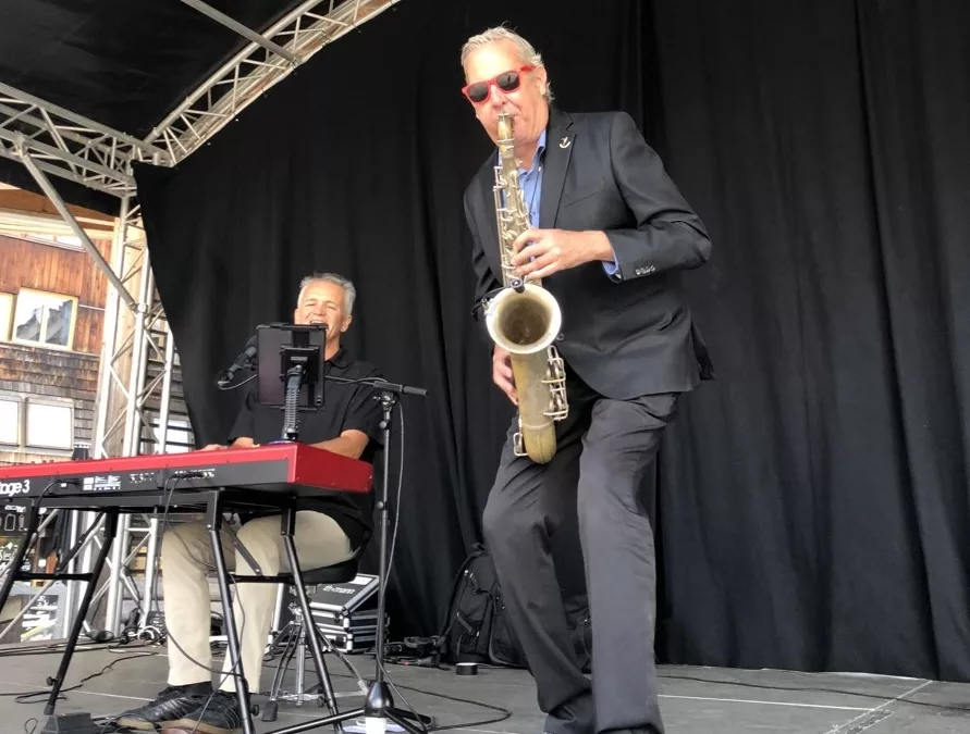 Duo jazz en concert à Avoriaz